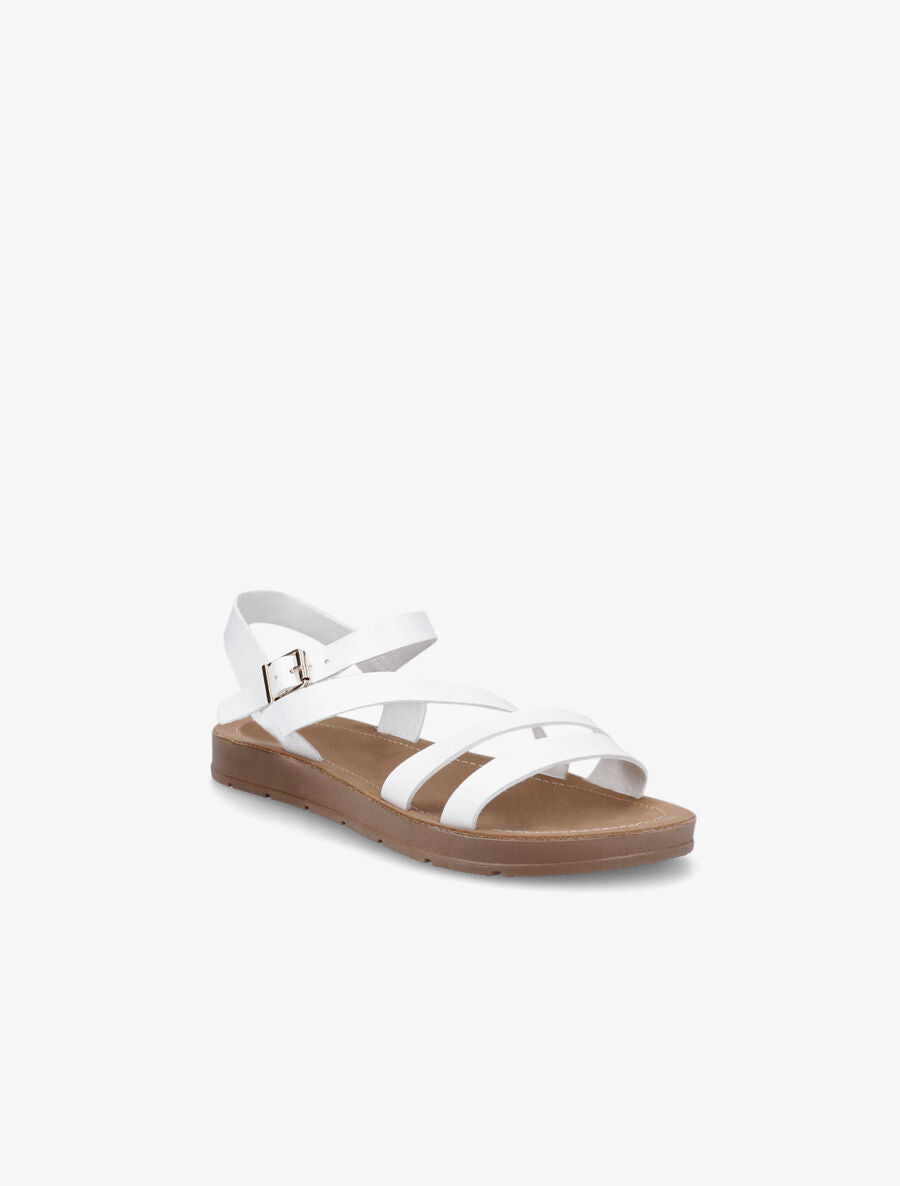 Nu-pieds en simili - Blanc - 2
