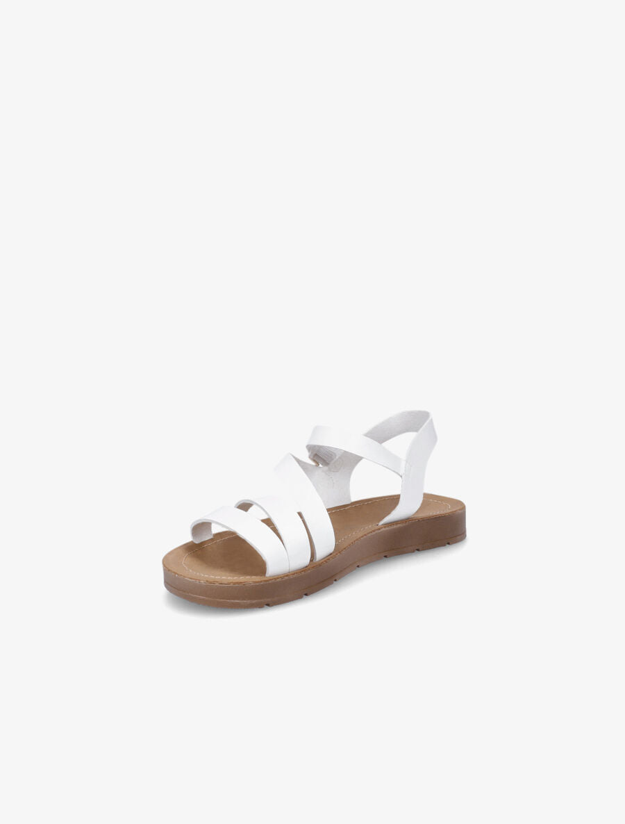 Nu-pieds en simili - Blanc - 3