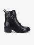 Bottines à sangle à boucle carrée - Noir - 1