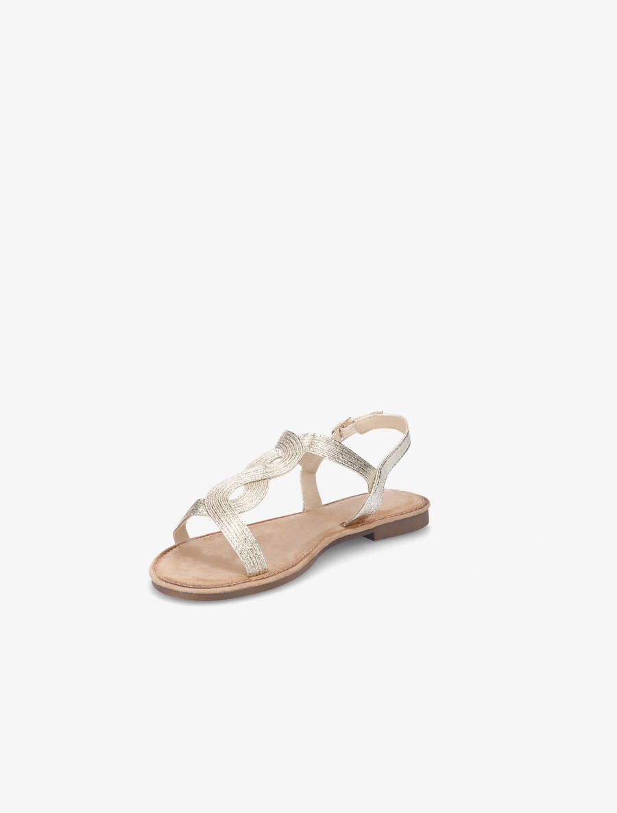 Nu-pieds torsadés - Or - 3