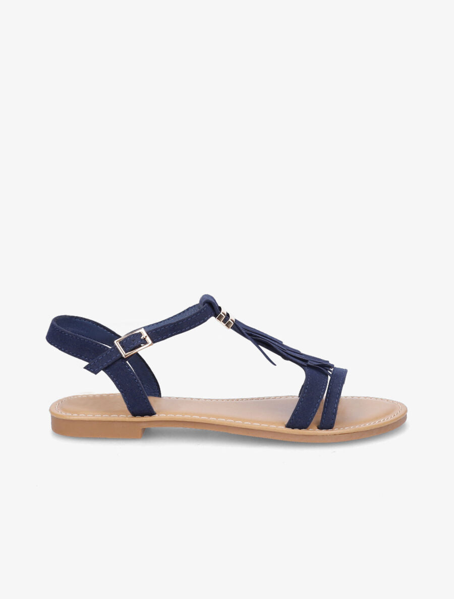 Nu-pieds à franges - Marine - 1