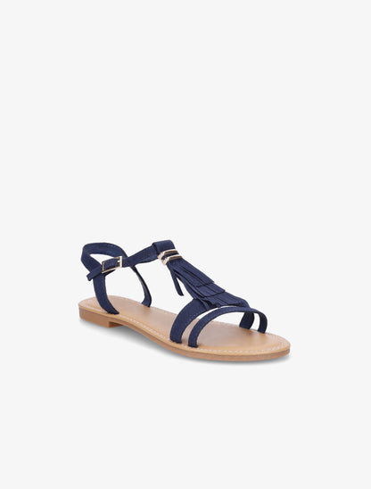 Nu-pieds à franges - Marine - 2