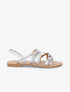 Nu-pieds à multibrides et contrefort élastiqué - Argent - 5