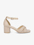 Sandales mi-haute croisées - Beige - 1