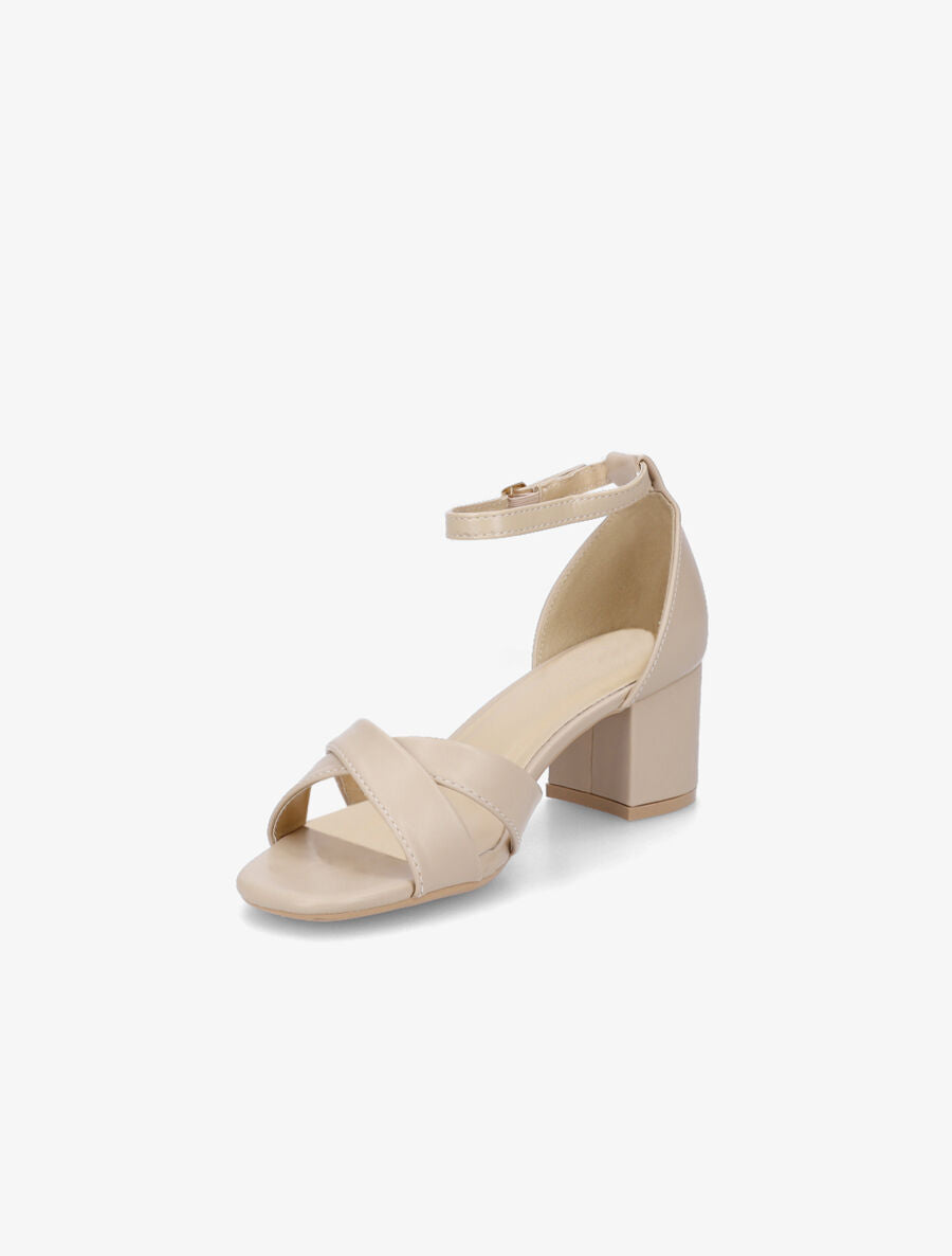 Sandales mi-haute croisées - Beige - 3
