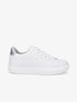 Sneakers en simili matelassés - Argent - 1