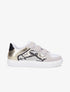 Sneakers bi matière à imprimé python - Taupe - 1