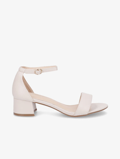 Sandales classiques à talon - Beige - 1