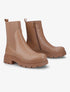 Bottines plates à semelles crantées - Camel - 1