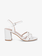 Sandales en simili à brides entrelacées - Blanc - 5