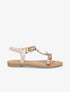 Nu-pieds en T à empiècement strass - Beige - 1