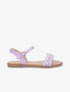 Nu-pieds à brides irisées et tressées - Lilas - 1