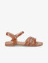 Nu-pieds en simili à brides entremelées - Camel - 5