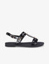 Nu-pieds effet croco - Noir - 1