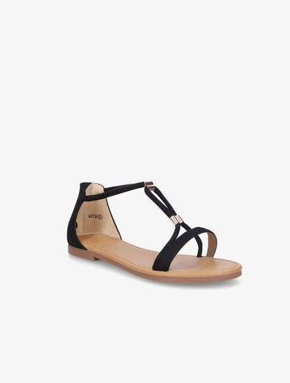 Nu-pieds en suédine - Noir - 2