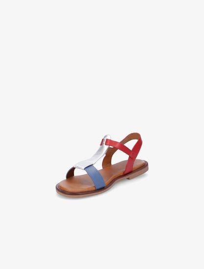 Nu-pieds à brides bicolore - Bleu - 3