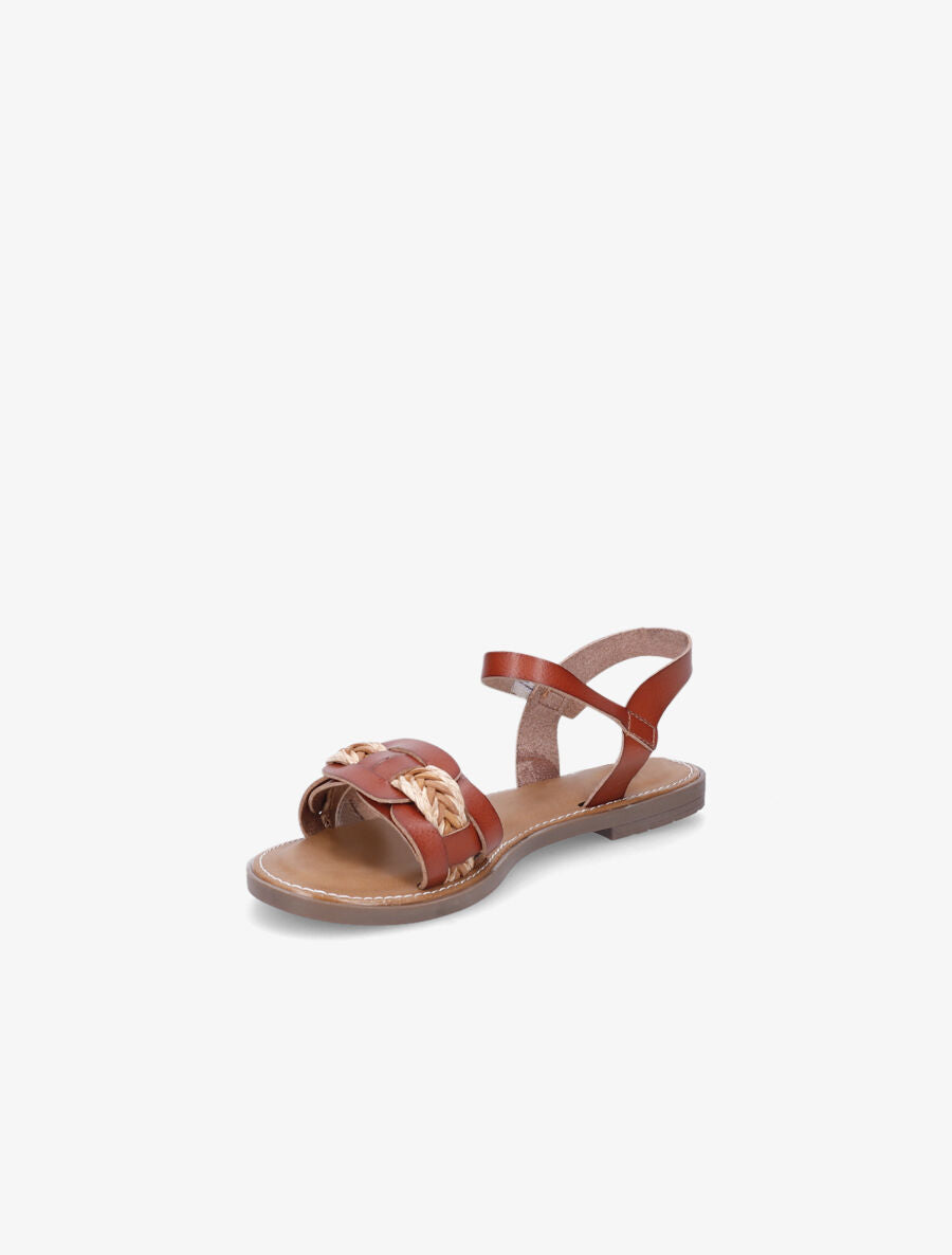 Nu pieds bi-matière uni - Marron - 3