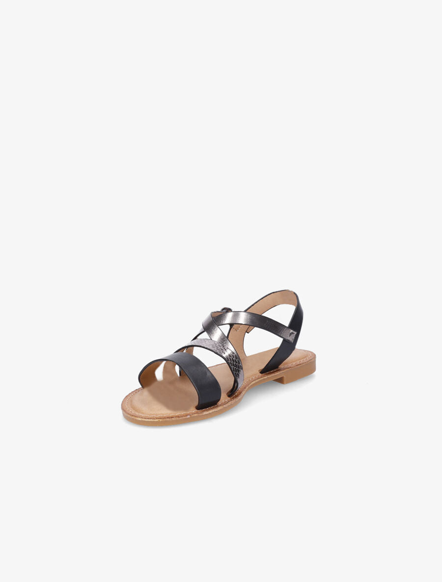 Nu-pieds multibrides irisées - Noir - 3