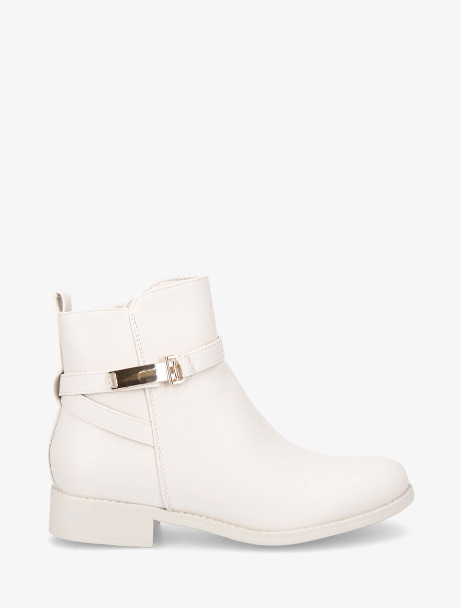 Bottines à boucle - Beige - 5