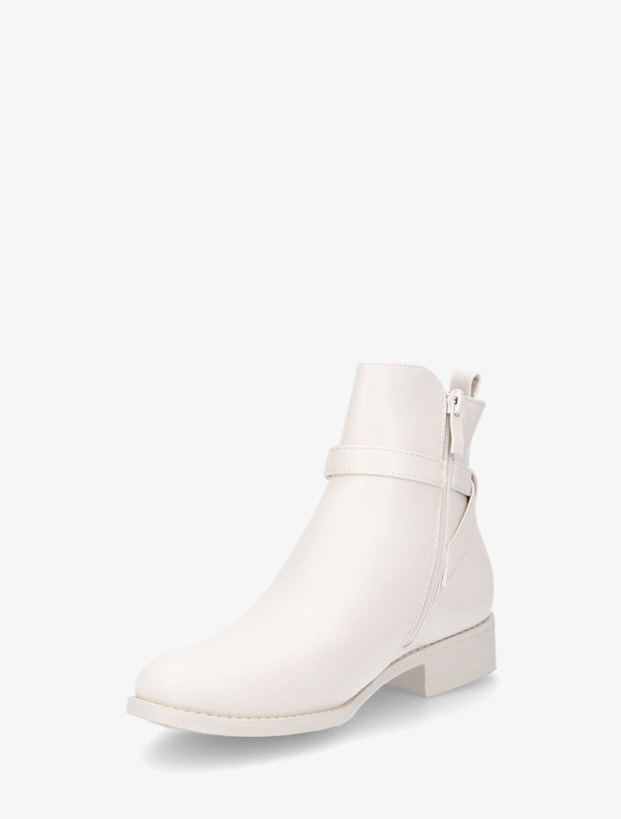 Bottines à boucle - Beige - 3