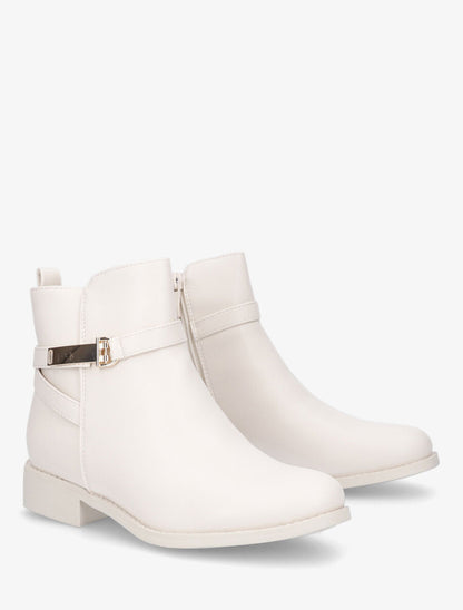Bottines à boucle - Beige - 4