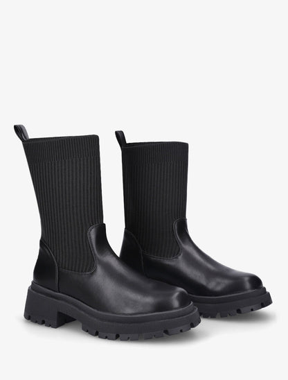 Bottines style chaussettes - Noir - 4