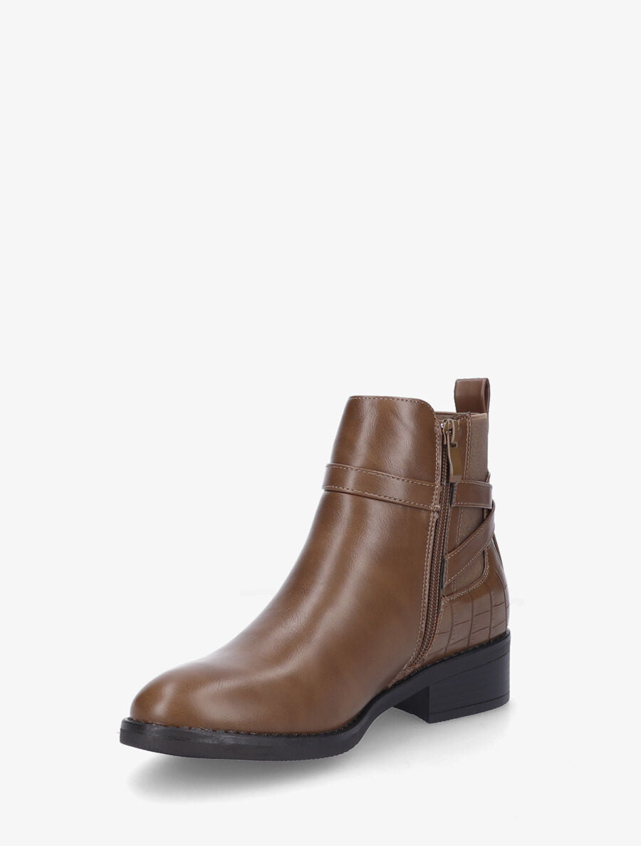 Bottines élastiquées à boucle - Taupe - 3
