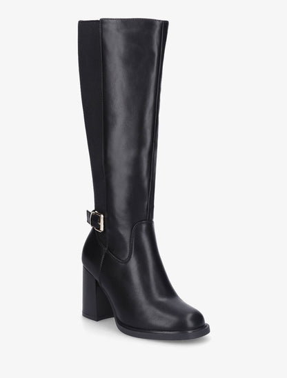 Bottes à talon élastiquée - Noir - 2