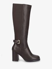 Bottes à talon élastiquée - Marron - 5