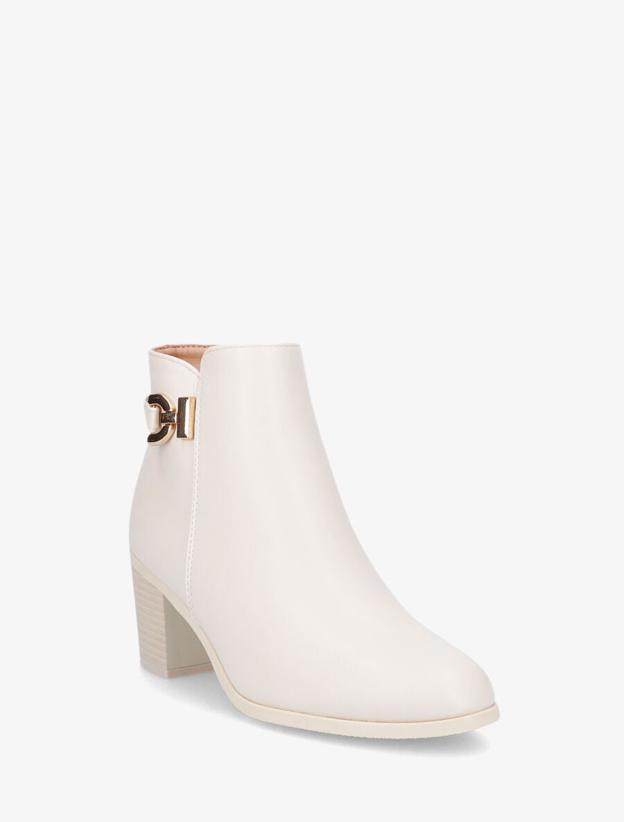 Bottines à boucle - Beige - 2