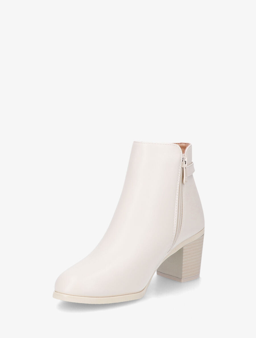 Bottines à boucle - Beige - 3