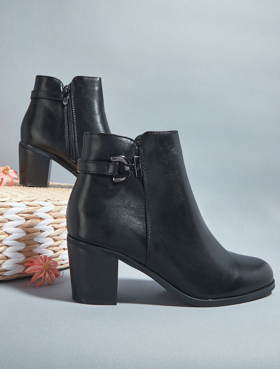 Bottines à boucle - Noir - 1