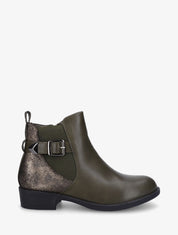 Bottines plates irisées à boucle - Kaki - 5