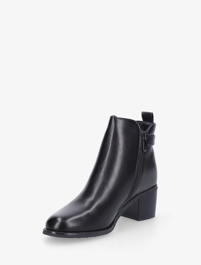 Bottines à zip et boucle - Noir - 3