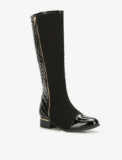 Bottes matelassées vinyl - noir - 2