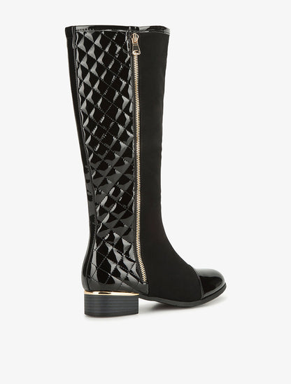 Bottes matelassées vinyl - noir - 4