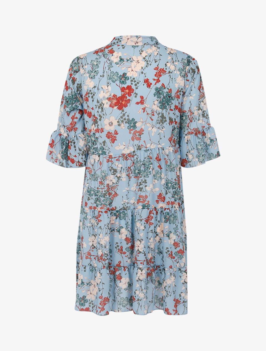 Robe ample coupe droite imprimé - Bleu ciel - 2