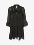 Robe trapèze volantée - Noir - 1