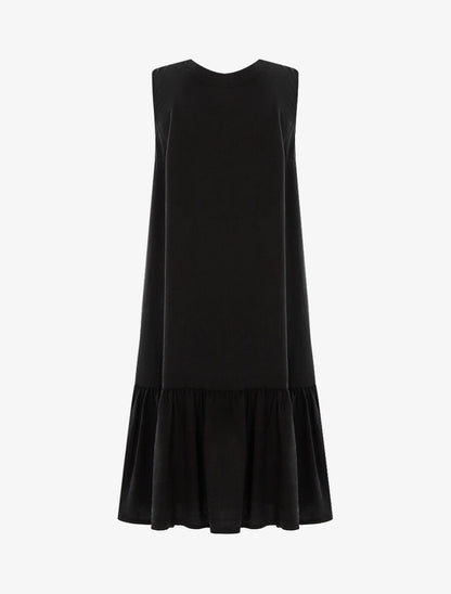 Robe à grand volant - Noir - 2
