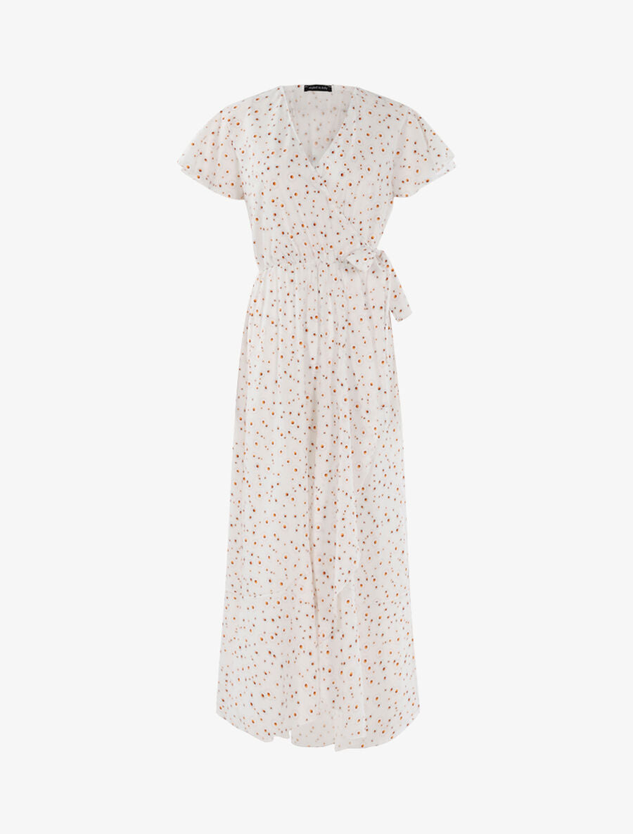 Robe à imprimé paquerettes - Écru - 1