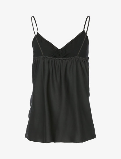Débardeur satiné à fronces - Noir - 2