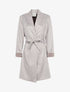Manteau oversize en suédine - Gris clair - 1