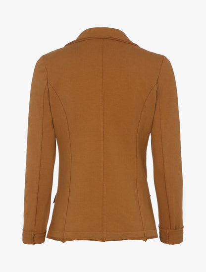 Veste style blazer en coton - Camel - 2