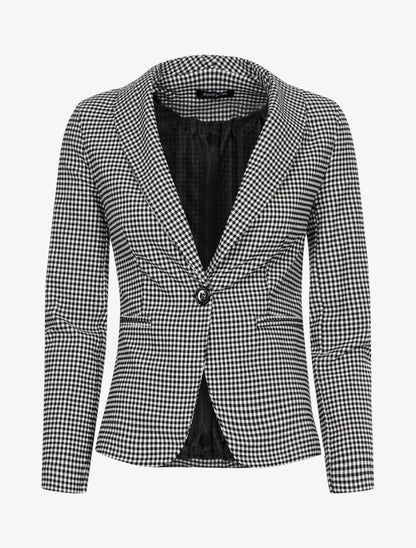 Blazer à petits carreaux - Noir/blanc - 1