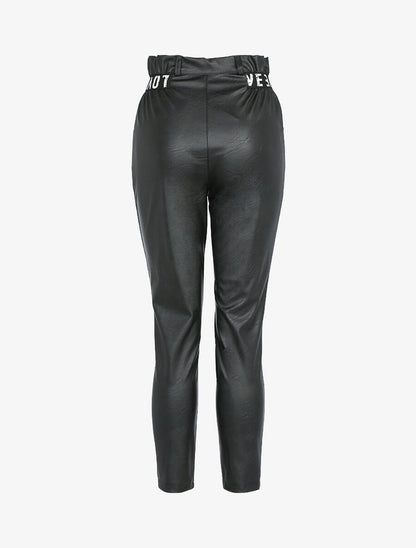 Pantalon 7/8 à détail love - Noir - 2
