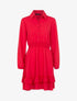 Robe patineuse à bord volanté - Rouge - 1