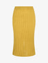 Jupe coupe droite en maille - Jaune - 1