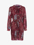 Robe gaufrée à imprimé cachemire - Bordeaux - 1
