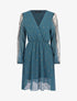 Robe à imprimé losanges irisés - Bleu pétrole - 1