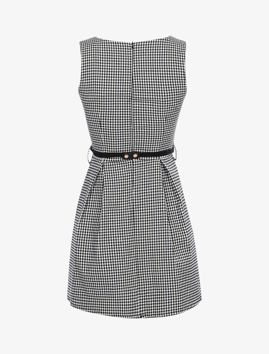 Robe patineuse à carreaux - Noir - 2